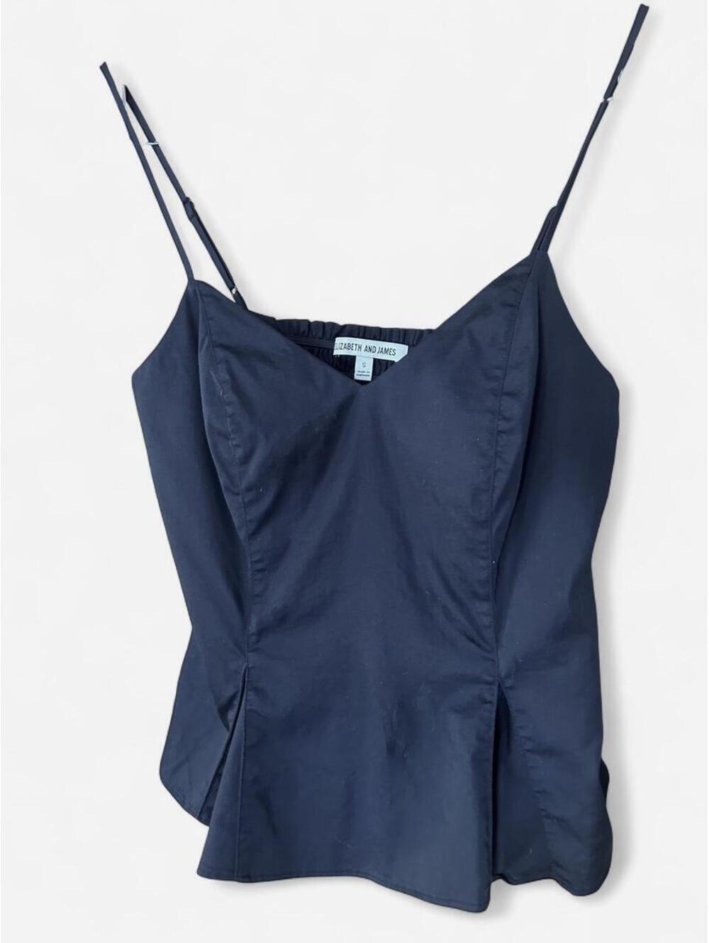 Elizabeth and James Women's Navy and Black Vests-tanks-cami